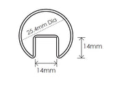 NANOROUND 25.4MM DIAMETER CHS HANDRAIL,25.4mm DIA Round Stainless Handrail